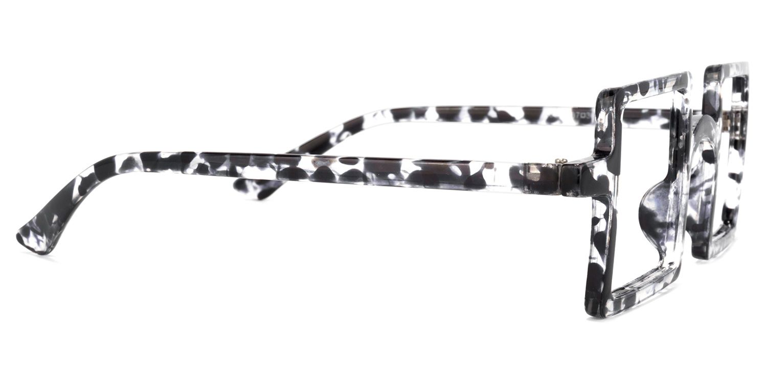 Clare Schwarz Klar Rechteckige Brille3