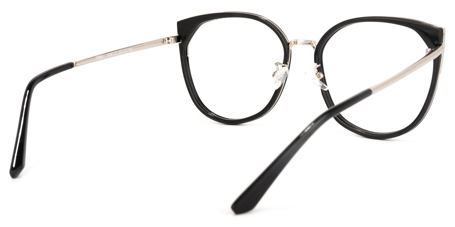 Yvette Schwarz Cat Eye Brille3