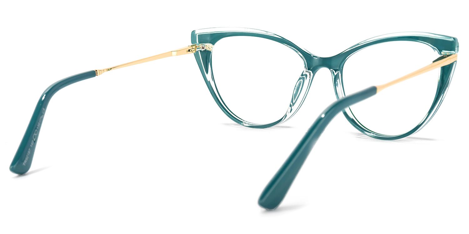 Sadie Dunkelgrün Cat Eye Brille4