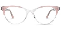 Lange Rosa Klar Cateye Brille0
