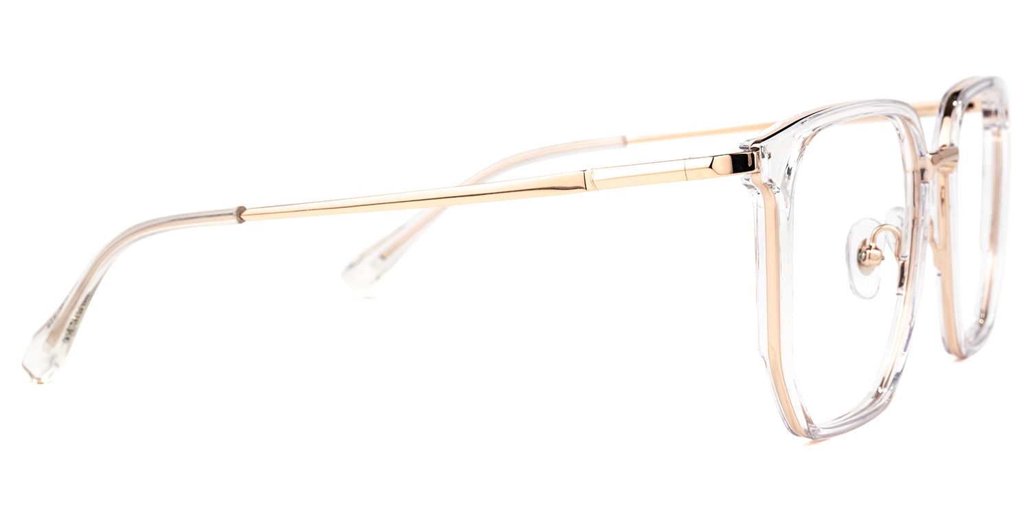 Amber Gold Quadratisch Brille3