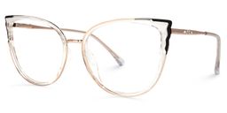 Eudora Rosa-Klar Cateye Brille1