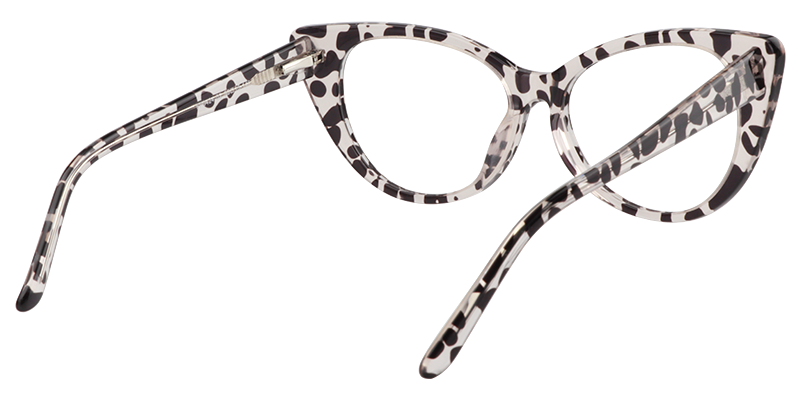 Cindy Schwarz Weiß Schildkröte Cat Eye Brille4