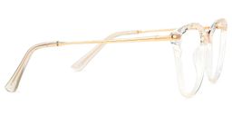 Vaughan Weiß-Gold Cateye Brille3
