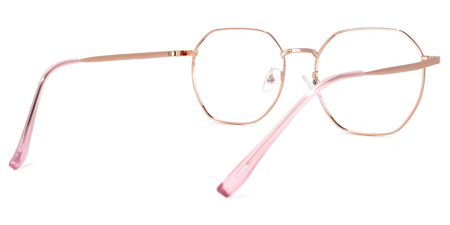 Lilly Rosa-Gold Geometrisch Brille4