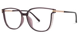 Cora Braun Rechteckig Brille2