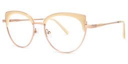 Lorchen Gelb-Gold Cateye Brille1
