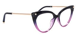 Alivia Schwarz Lila Cat Eye Brille2