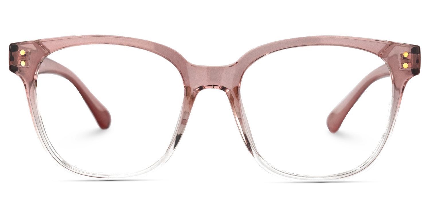 Stacie Rosa Klar Quadratisch Brille0