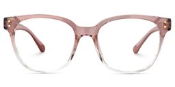 Stacie Rosa Klar Quadratisch Brille0