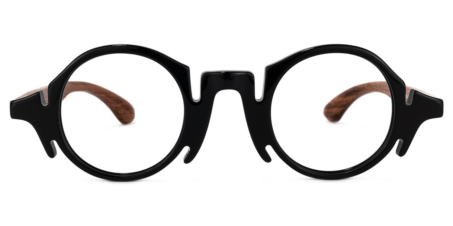 Charlie Schwarze Runde Brille0