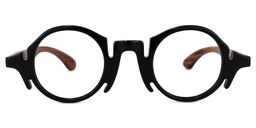 Charlie Schwarze Runde Brille0