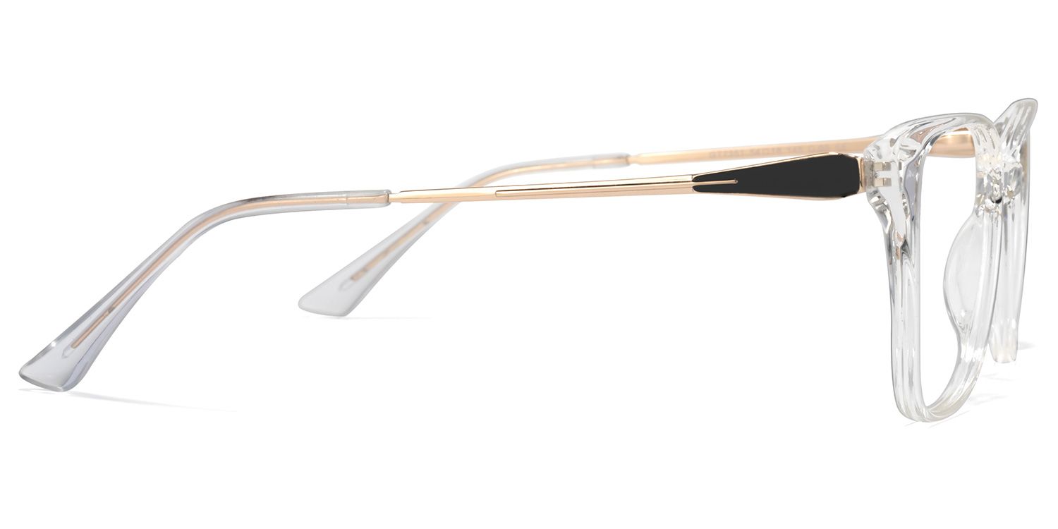 Forest Weiß Klar Cateye Brille3