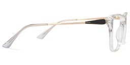 Forest Weiß Klar Cateye Brille3