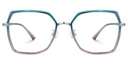 Burt Blau-Rosa Geometrisch Brille0