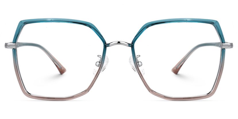 Burt Blau-Rosa Geometrisch Brille