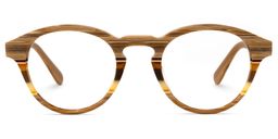 Quantay Braun Rund Brille0