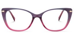 Chanda Klar Lila Cat Eye Brille0