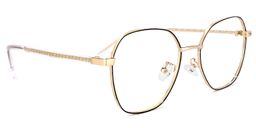 Perry Schwarz-Gold Geometrisch Brille2