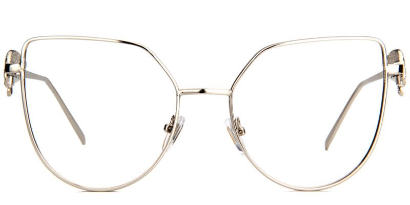 Joshua Silber Geometrisch Brille mit Perlekette0