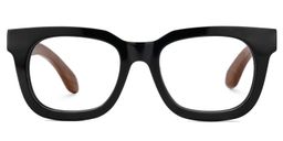 Sam Schwarz Rechteckig Holzbügel  Brille0