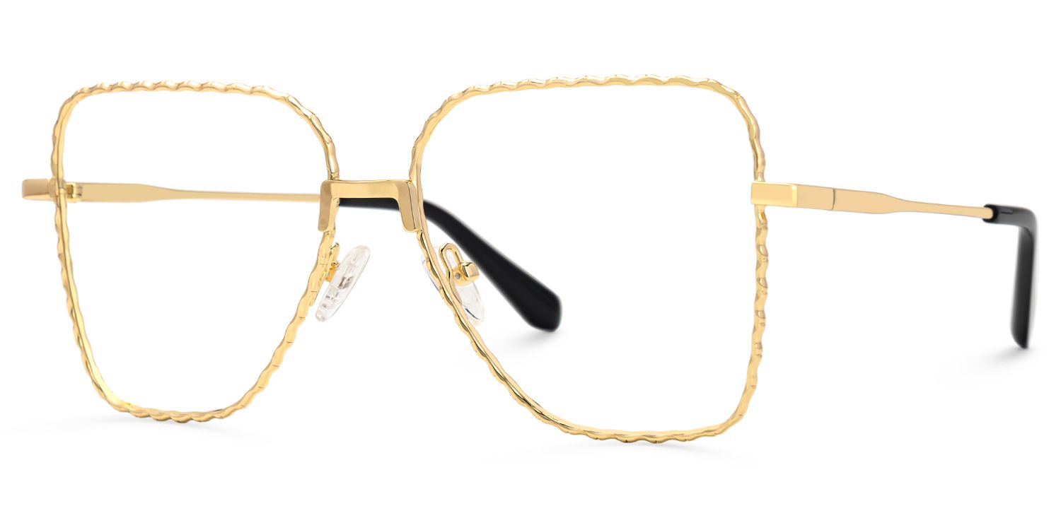 Teri Gold Pilot Metall Brille1