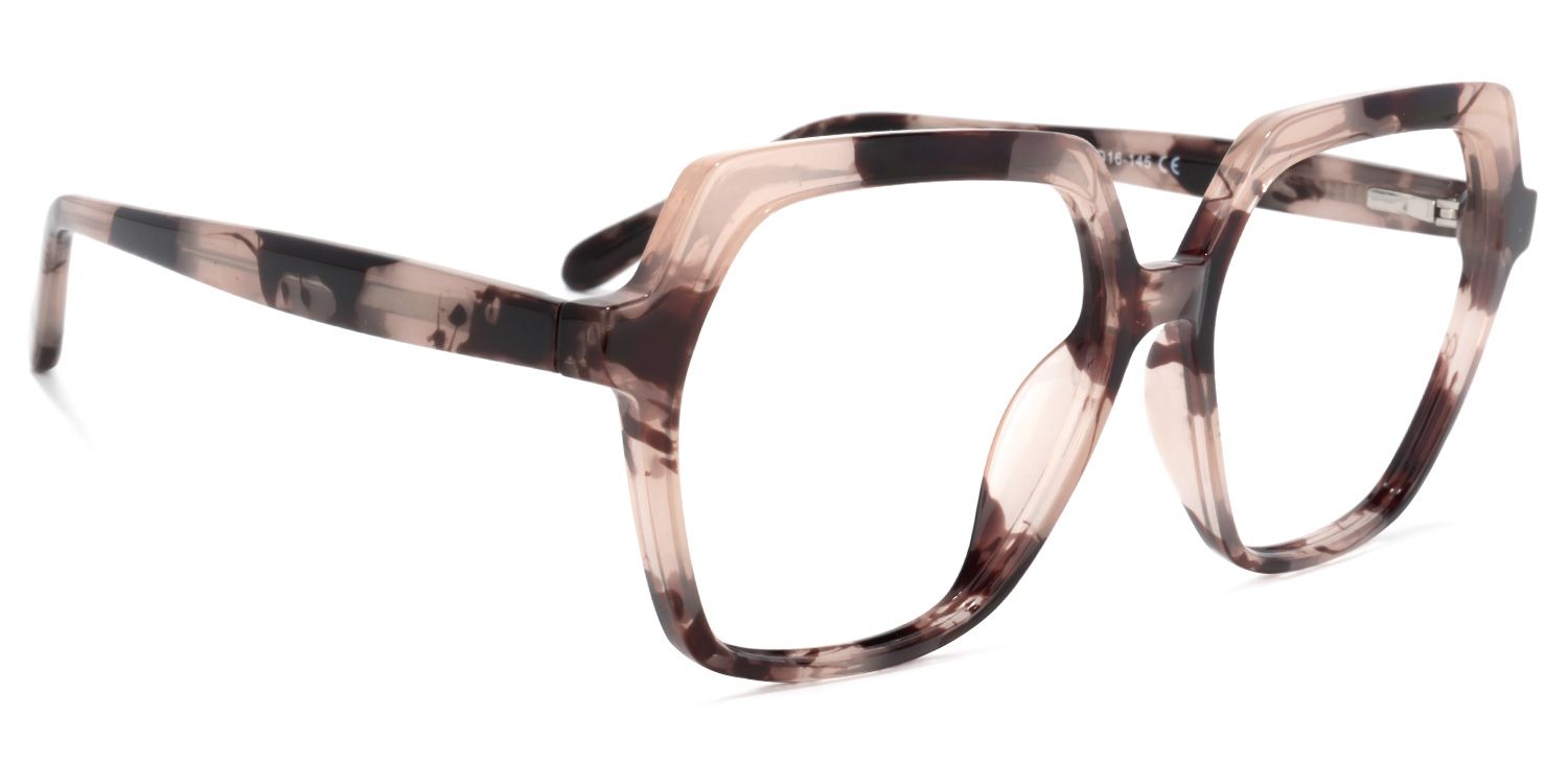 Norah Blumendruck-Rosa Geometrisch Brille2