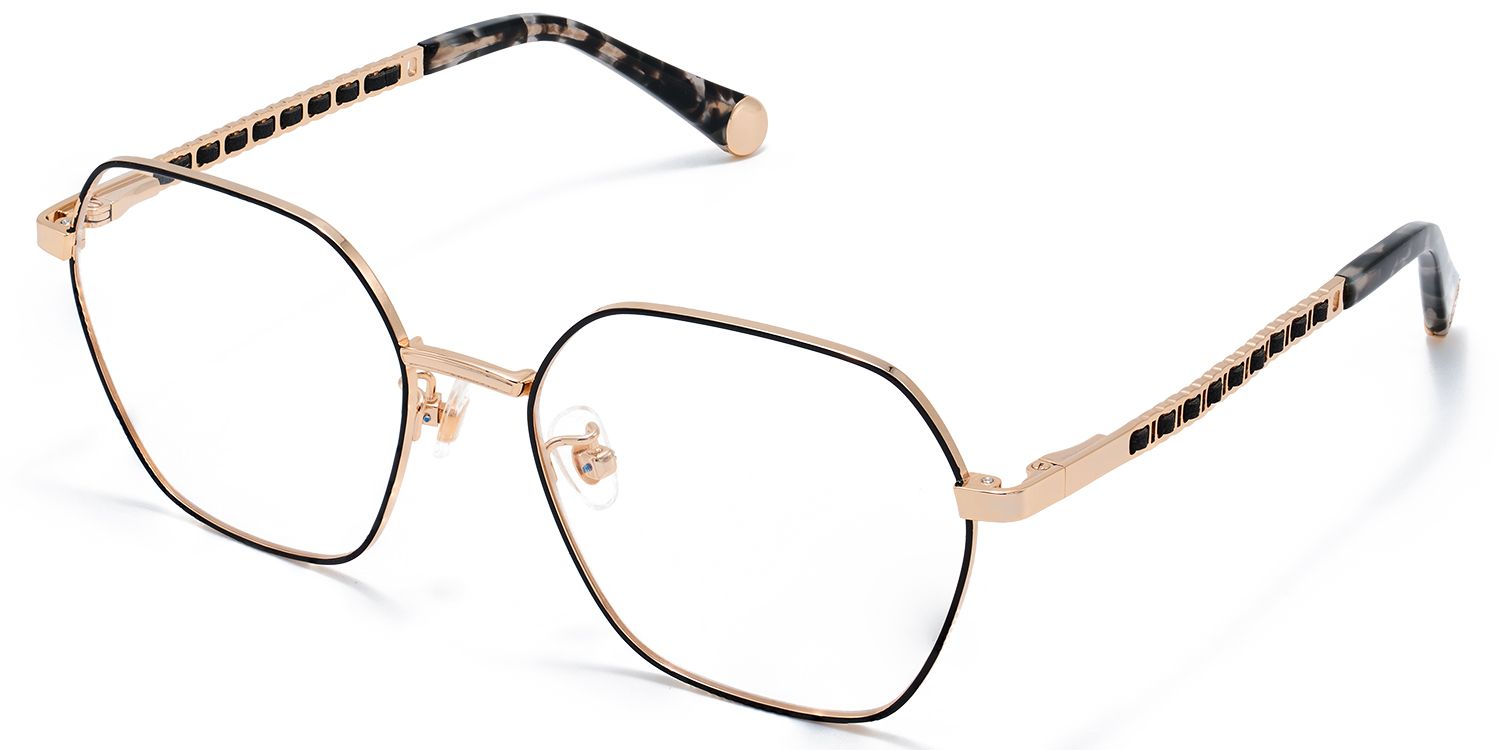 Dunbar Schwarz Geometrisch Titan Brille4