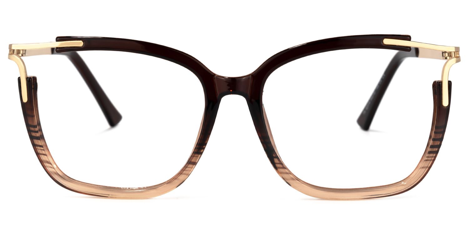 Nuriama Braun Klar Cateye Brille0