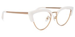 Eloisa Weiße Cateye Brille2