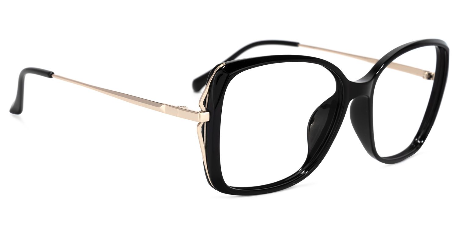 Fulleord Schwarz Quadratisch Brille2