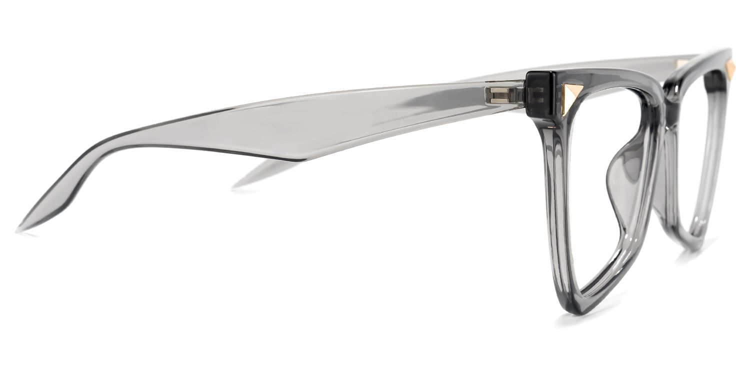 Cicely Grau Klar Geometrisch Brille2