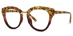 Ruthann Gelbe Tortoise Cateye Brille1