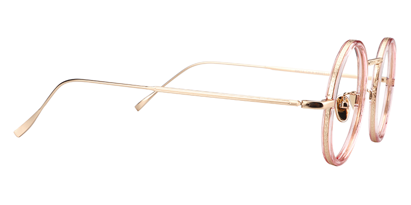 Alisa Rosa-Gold Rund Brille4