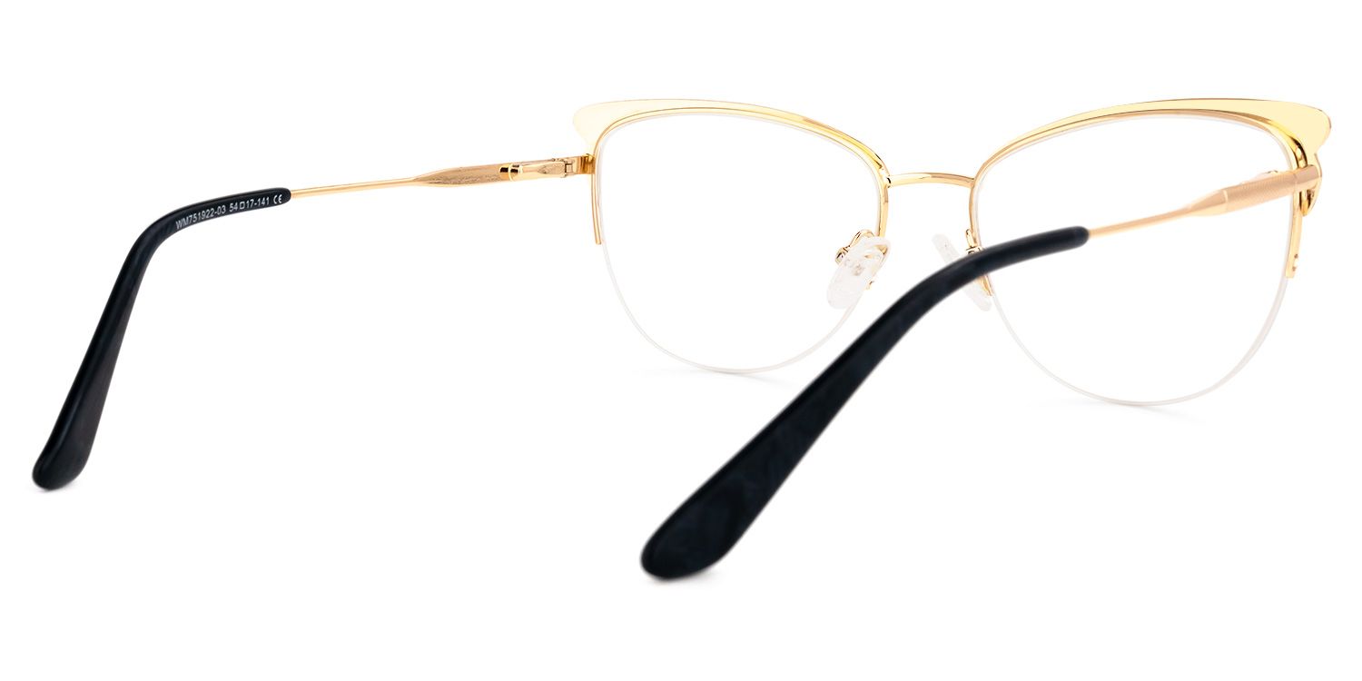 Val Blau-Gold Cateye Brille2