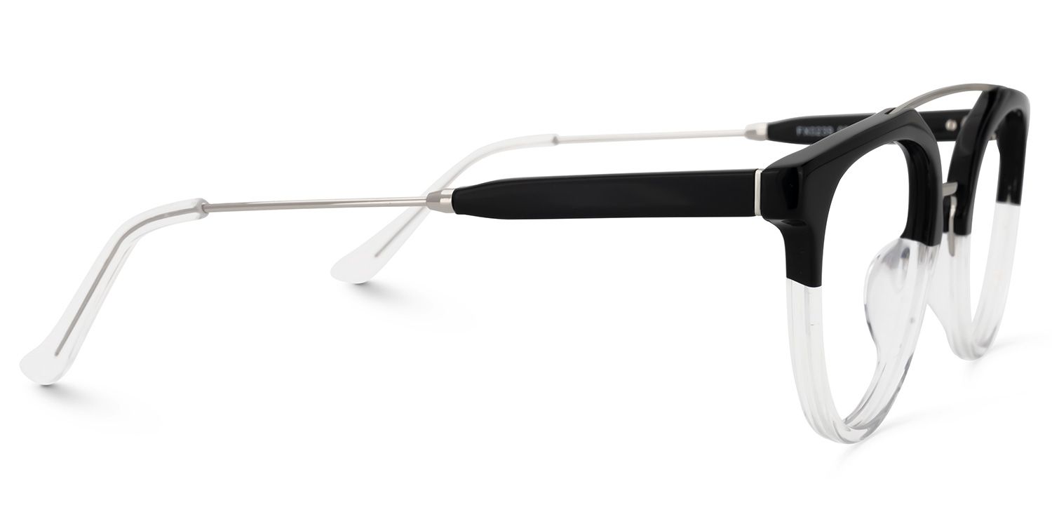 Waston Schwarz-Weiß Pilot Brille2