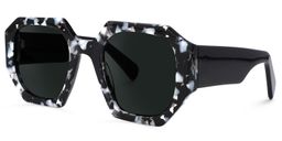 Osmin Schwarz-Tortoise Geometrisch Sonnenbrille1