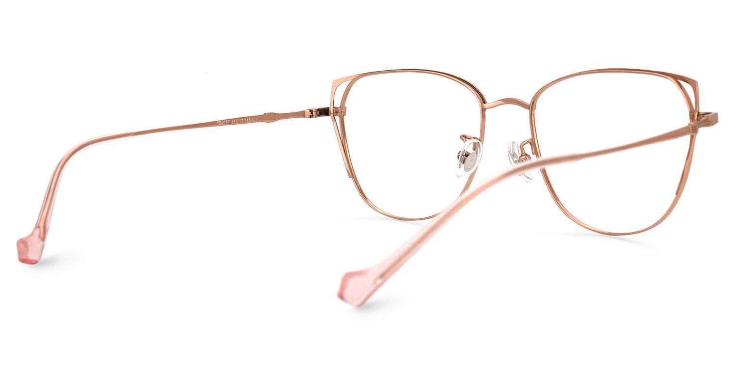 Unica Rosa-Gold Cateye Brille3