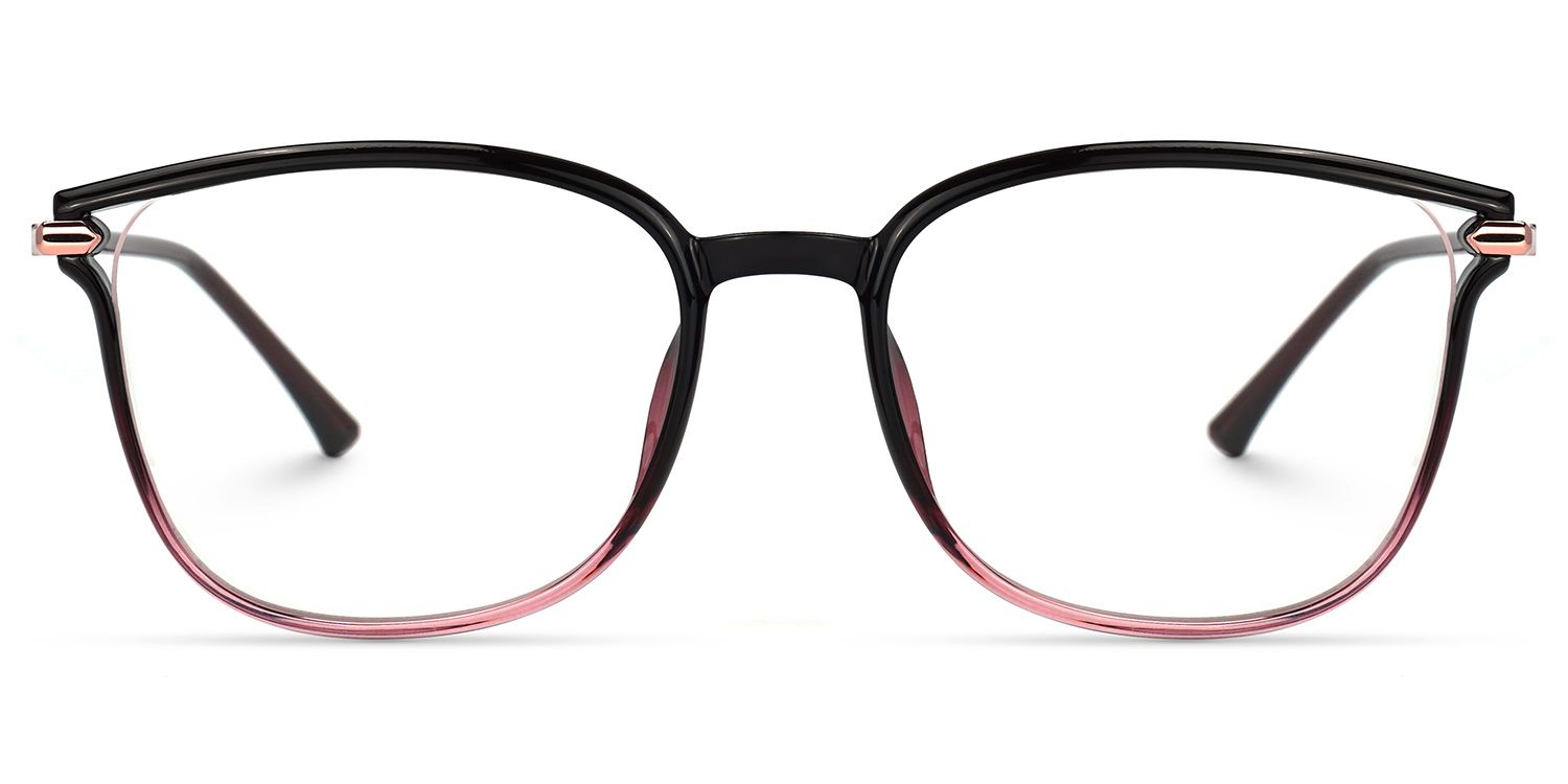Mander Schwarz-Lila Quadratisch Brille0