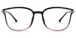 Mander Schwarz-Lila Quadratisch Brille0