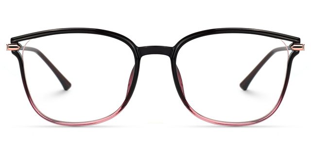 Mander Schwarz-Lila Quadratisch Brille