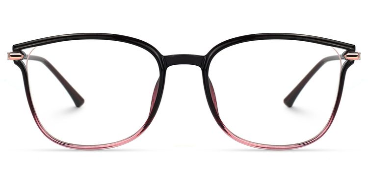 Mander Schwarz-Lila Quadratisch Brille