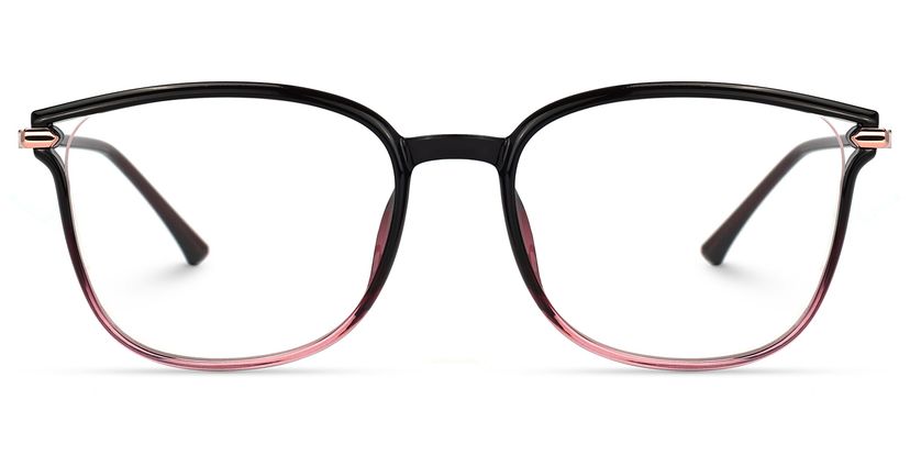 Mander Schwarz-Lila Quadratisch Brille