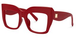 Alberta Rot Cat eye  Brille1