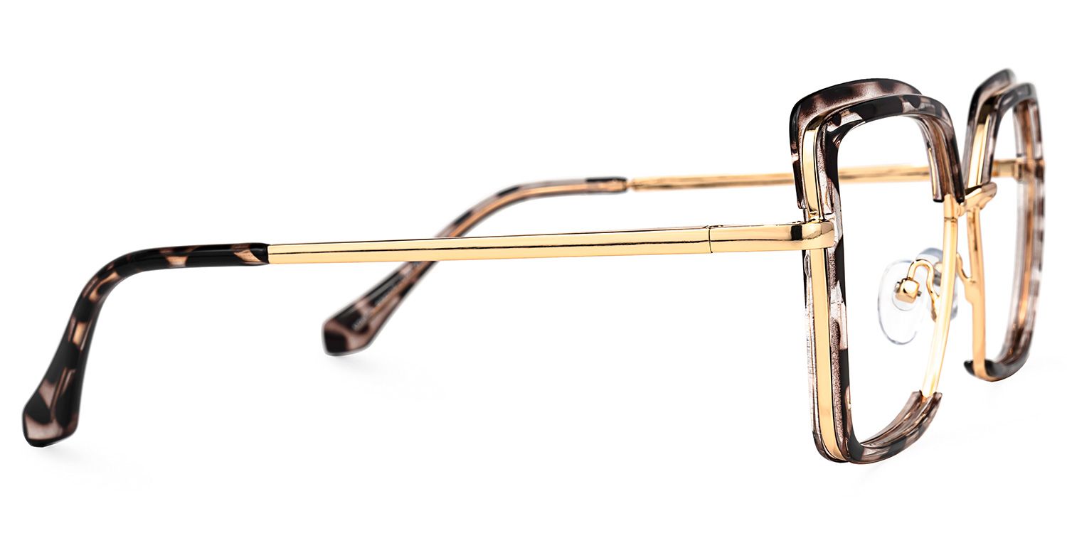 Chris Schwarz-Tortoise Geometrisch Brille2