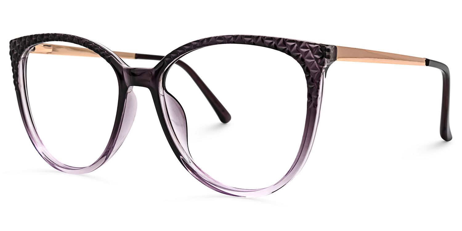 Dagmar Dunkellila Cateye Brille1