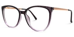 Dagmar Dunkellila Quadratisch Brille2