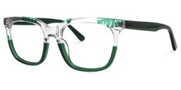Kriss Grüne Blumenmuster Quadratische Brille1