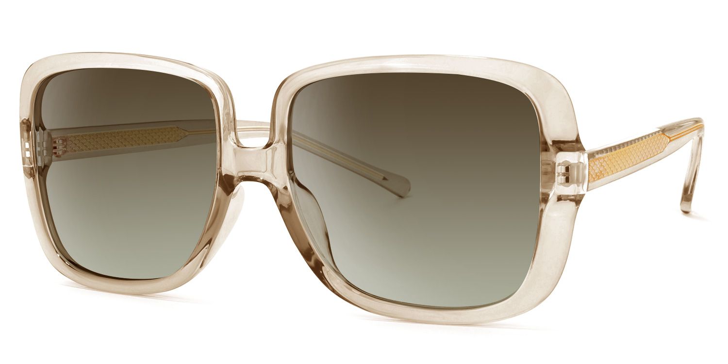Raymond Beige Quadratisch Sonnenbrille1