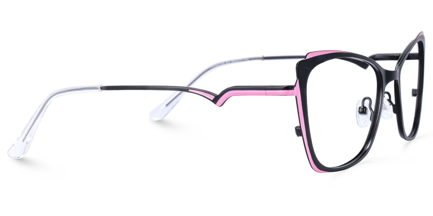 Jacquelyn Schwarz Rosa Cateye Brille3